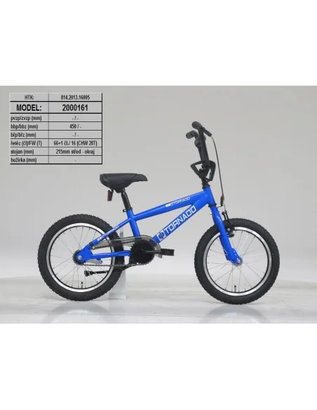 BMX Fiets Royal-Bugatti Tornado 16 inch - Blauw
