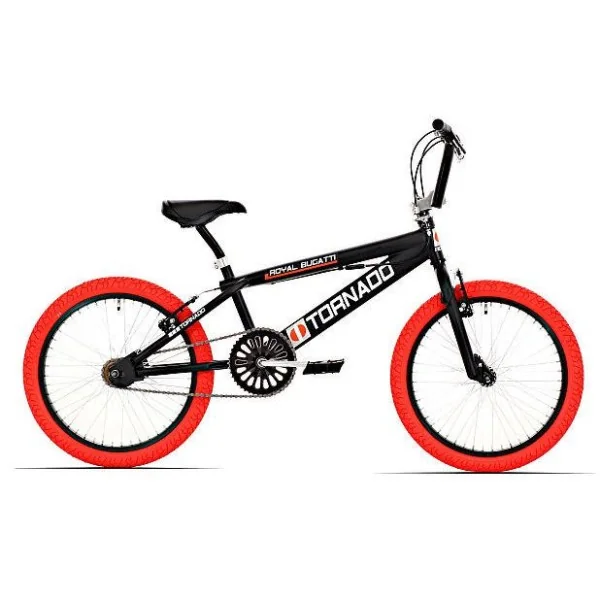 Freestyle BMX 20" Royal-Bugatti - mat zwart met rode banden