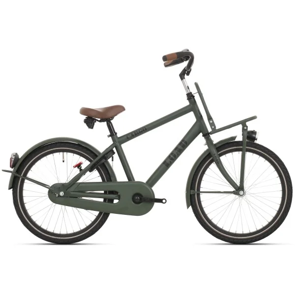Kinderfiets Bikefun Load 20 inch met remnaaf - Kaki Mat Groen