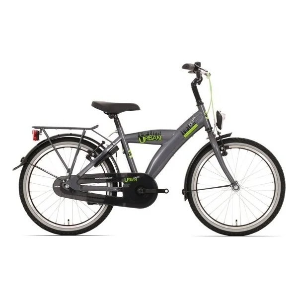 Kinderfiets Bikefun Urban City 20 inch met Remnaaf - Titanium