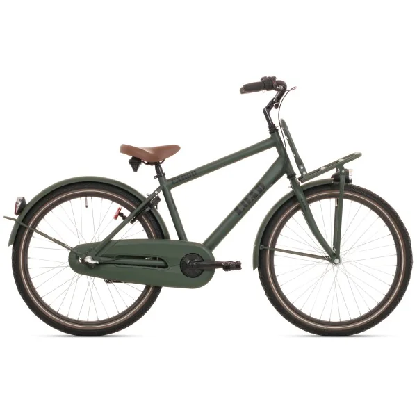 Kinderfiets Bikefun Load 24 inch met Nexus 3 versnelling/remnaaf - Kaki Mat Groen