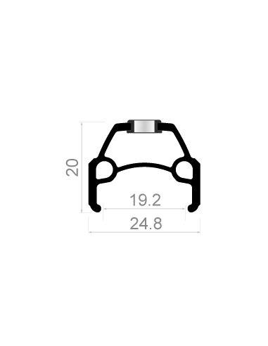 Voorwiel Rodi 28 inch / 622x21 Viper - 36 gaats - zilver