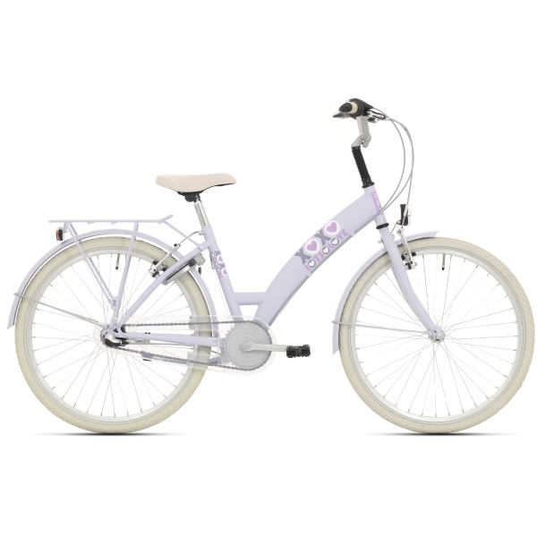Bikefun 26 inch Meisjes Lots of Love - Nexus 3 - mat violet