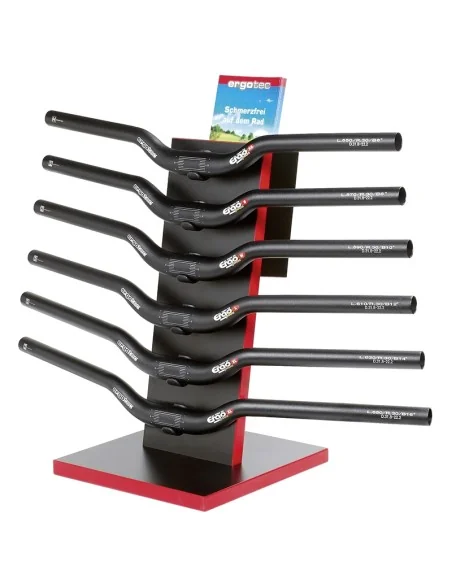 Houten presentatiedisplay Ergotec voor 6 sturen Ø 25,4 mm