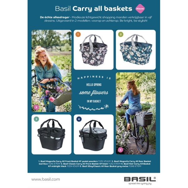 Poster Basil Carry All Baskets - versie B - voor A1 stoepbord - NL