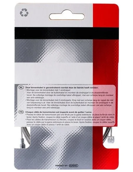 Rem binnenkabel Simson RVS met 2 nippels - universeel