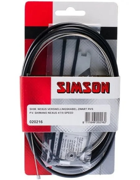 Versnellingskabelset 4/7/8-speed Shimano Nexus - zwart