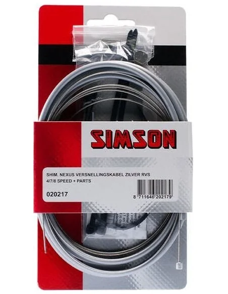 Versnellingskabelset 4/7/8-speed Simson mdl. Shimano Nexus - grijs