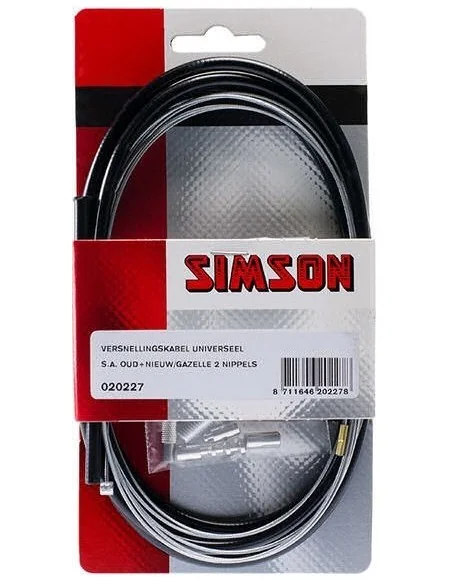 Versnellingskabelset Simson Sturmey Archer / Gazelle - zwart