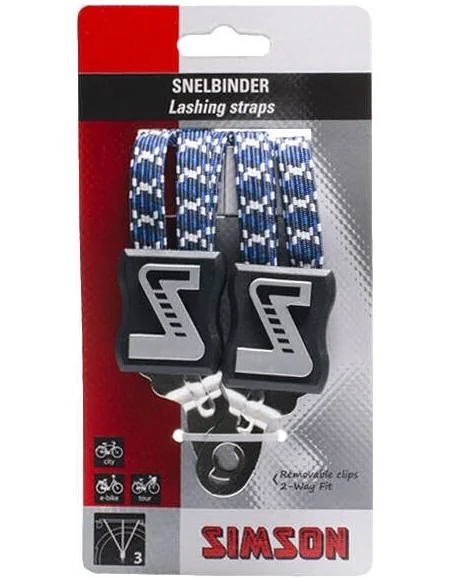 Snelbinder Trio Simson met 3 binders - marine/wit