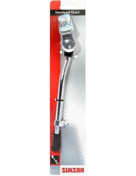 Zijstandaard verstelbaar Simson Quick met 30mm brede plaat - zilver