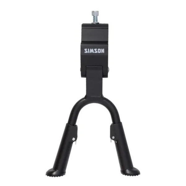 Middenstandaard Simson Dubbel met 30mm brede plaat - zwart