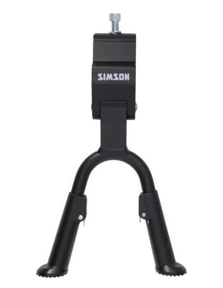 Middenstandaard Simson Dubbel met 30mm brede plaat - zwart