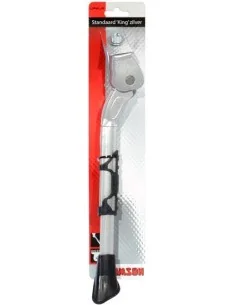 Zijstandaard verstelbaar Simson King met 30mm brede plaat - zilver