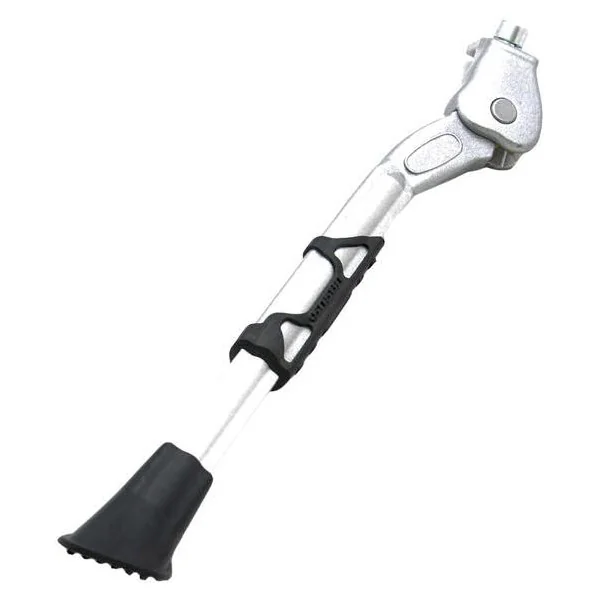 Zijstandaard verstelbaar Simson King met 30mm brede plaat - zilver