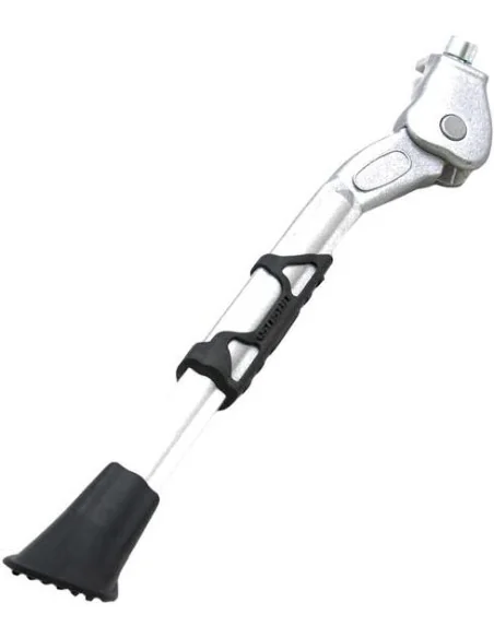 Zijstandaard verstelbaar Simson King met 30mm brede plaat - zilver